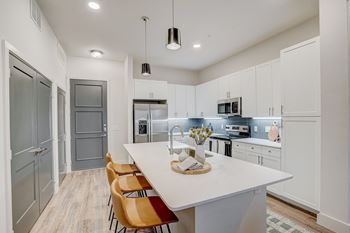 Stainless steel kitchen appliances